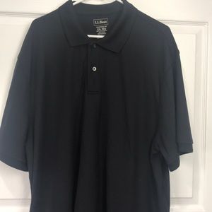Llbean short sleeve black polo